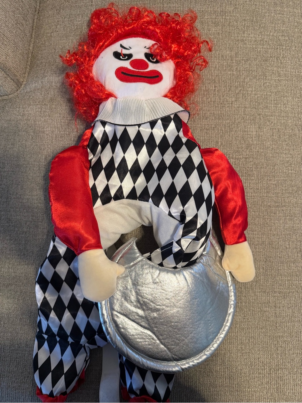 Thrills & Chills Scary Clown Pet Halloween Costume Dog Cat XL